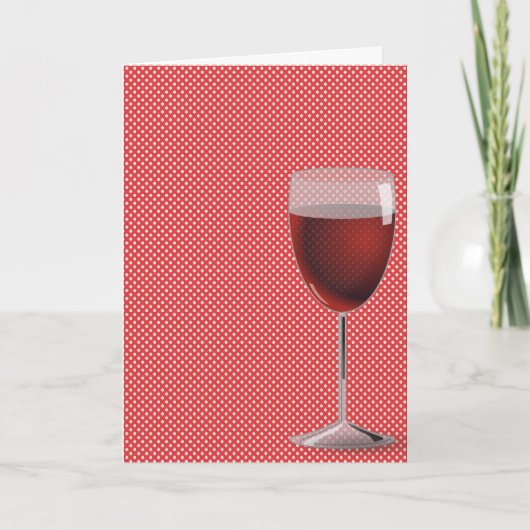 rode wijn op poolstippen kaart (Voorkant)