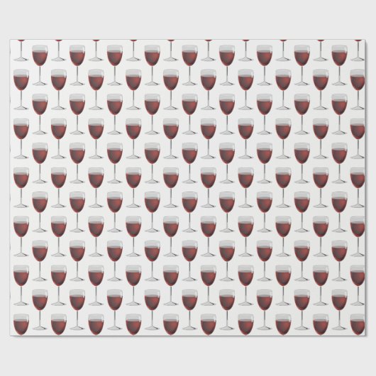 Rode wijn op wit cadeaupapier (Vlak)
