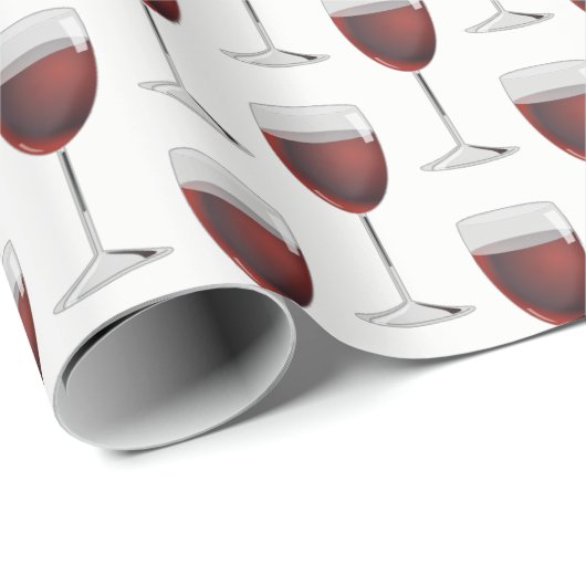 Rode wijn op wit cadeaupapier (Rol Hoek)