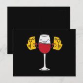 Rode wijn opheffen kaas Grappige Snatch Squat Barb Feestdagenkaart (Voorkant / Achterkant)