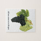  rode wijn, organisch wijndruivencluster, voedings legpuzzel (Horizontaal)