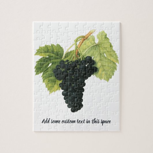  rode wijn, organisch wijndruivencluster, voedings legpuzzel (Verticaal)