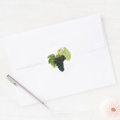  rode wijn, organisch wijndruivencluster, voedings ronde sticker (Envelop)