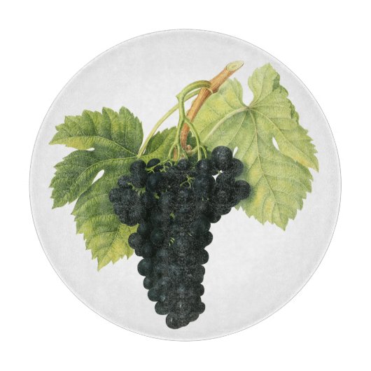 rode wijn, organisch wijndruivencluster, voedings snijplank (Voorkant)