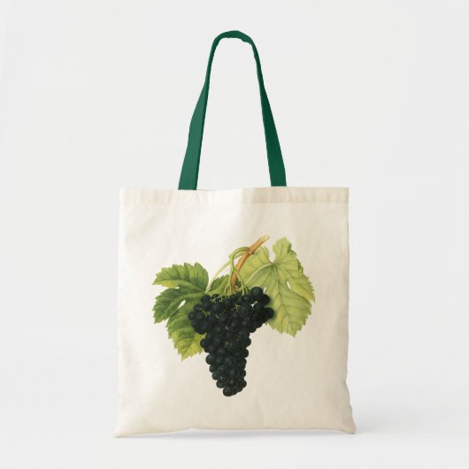  rode wijn, organisch wijndruivencluster, voedings tote bag (Voorkant)