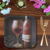 Rode wijn papieren bordje