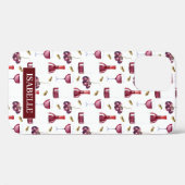 Rode wijn patroon Case-Mate iPhone case (Achterkant (horizontaal))