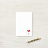 Rode wijn post-it® notes (Op bureau)
