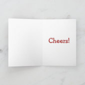 Rode wijn Prettige feestdagen Kaart (Binnen)