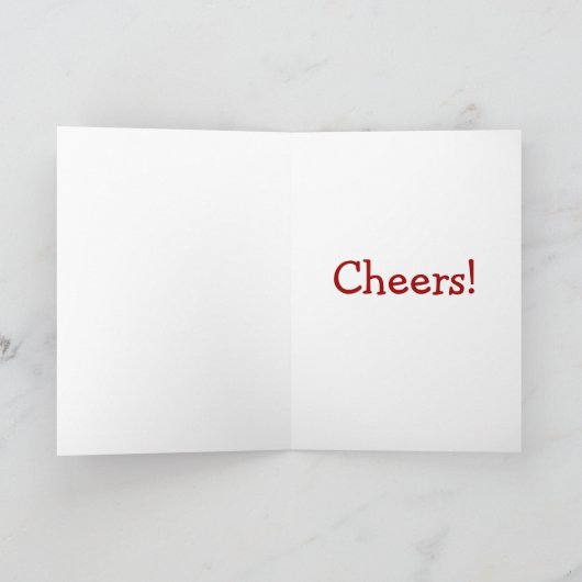 Rode wijn Prettige feestdagen Kaart (Binnen)