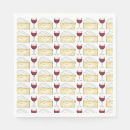 Rode Wijn Proeverij Brie Cheese Cocktail Party Eve Servet