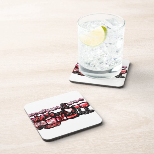 Rode wijn rode valentijn bier onderzetter (Rechterzijde)