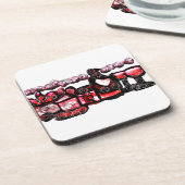 Rode wijn rode valentijn bier onderzetter (Linkerzijde)