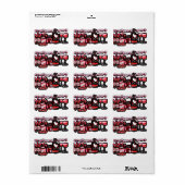 Rode wijn rode valentijn etiket (Full Sheet)