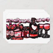 Rode wijn rode valentijn kaart (Voorkant / Achterkant)