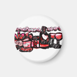 Rode wijn rode valentijn magneet