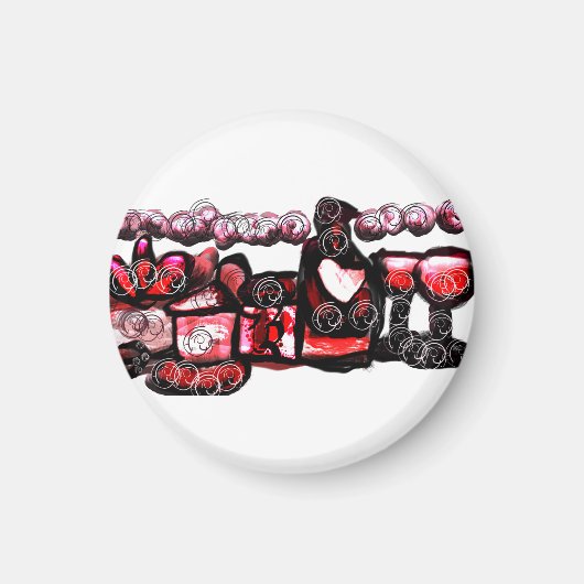 Rode wijn rode valentijn magneet (Voorkant)