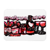 Rode wijn rode valentijn magneet (Horizontaal)