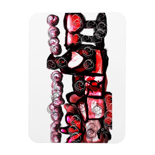 Rode wijn rode valentijn magneet (Verticaal)