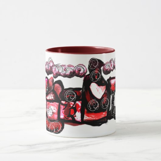 Rode wijn rode valentijn mok (Midden)