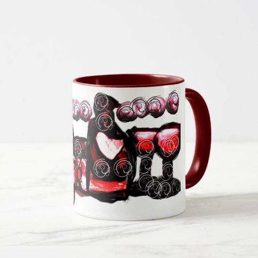 Rode wijn rode valentijn mok (Voorkant rechts)