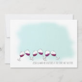 Rode wijn roosteren bril Vrijgezellenfeest Kaart (Achterkant)