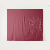 Rode wijn roze bruidsfeest fotobehang wandkleed (Voorkant (horizontaal))
