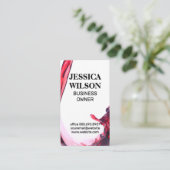 Rode wijn schenken in glas visitekaartje (Staand voorkant)