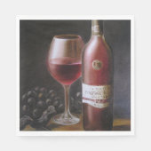 Rode wijn servet (Voorkant)