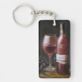 Rode wijn sleutelhanger (Voorkant)