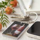 Rode wijn sleutelhanger (Voorkant Rechts)