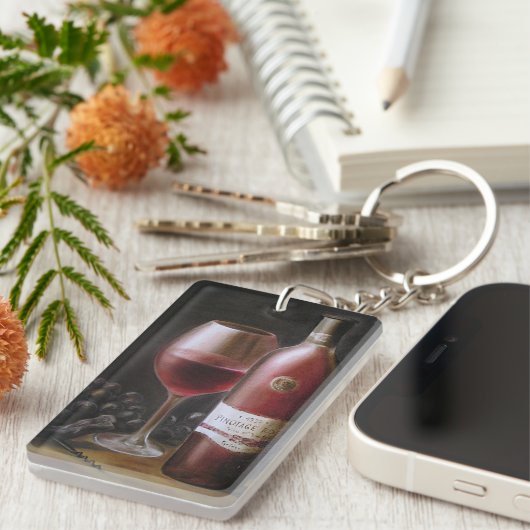 Rode wijn sleutelhanger (Voorkant Rechts)