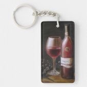 Rode wijn sleutelhanger (Voorkant)