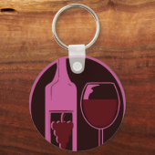 Rode wijn sleutelhanger (Voorkant)