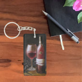 Rode wijn sleutelhanger