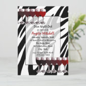 Rode wijn sociaal kaart (Staand voorkant)