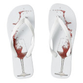 Rode wijn splash glas bruiloft wijn proeven teenslippers (Voetbed)