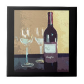 Rode wijn tegeltje (Voorkant)