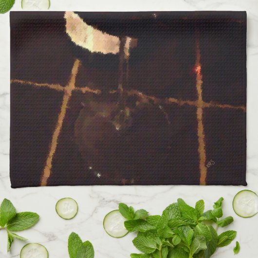 Rode wijn theedoek (Gevouwen)