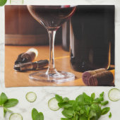 Rode wijn theedoek (Gevouwen)