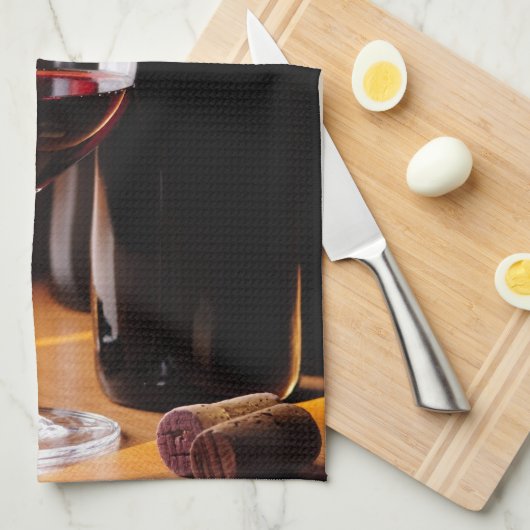 Rode wijn theedoek (Quarter Fold)