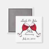 Rode wijn toast voor de liefde magneet (Voorkant / Achterkant)