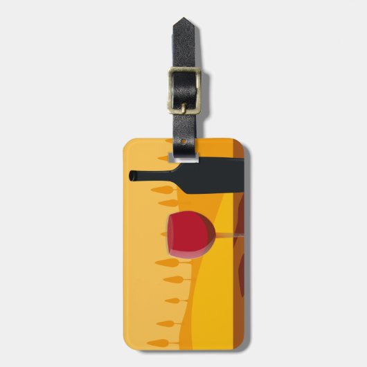 Rode wijn Toscane Bagagelabel (Voorkant verticaal)