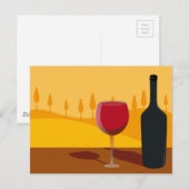 Rode wijn Toscane Briefkaart (Voorkant / Achterkant)