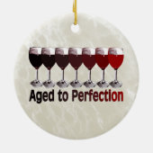 Rode wijn tot in de perfectie keramisch ornament (Achterkant)