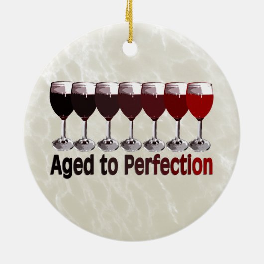 Rode wijn tot in de perfectie keramisch ornament (Achterkant)