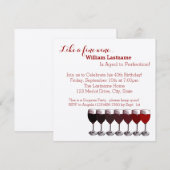 Rode wijn tot in de perfectie verjaardag kaart (Voorkant / Achterkant)