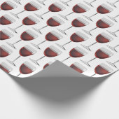 rode wijn van stengelglas cadeaupapier (Hoek)