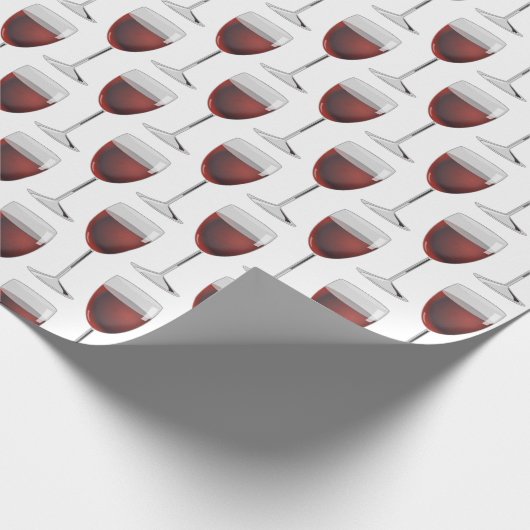 rode wijn van stengelglas cadeaupapier (Hoek)