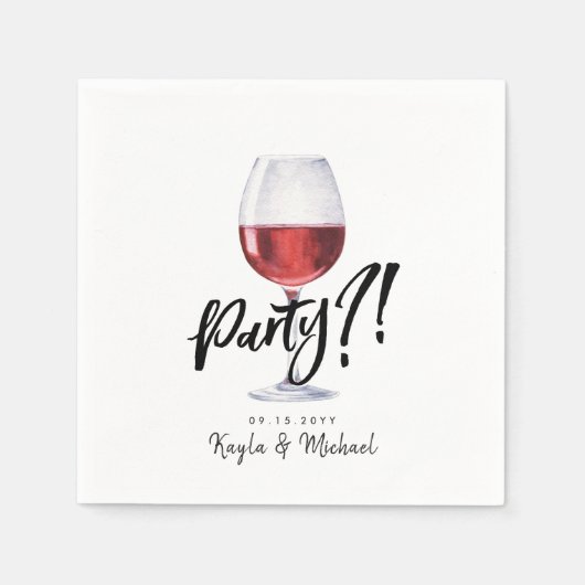 Rode wijn | Viering bijzondere gelegenheid Servet (Voorkant)